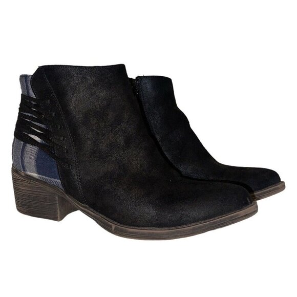 Volatile Womens Almond Toe Ankle Boots & Booties, Black & Blue, Size 8 - Picture 1 of 9
